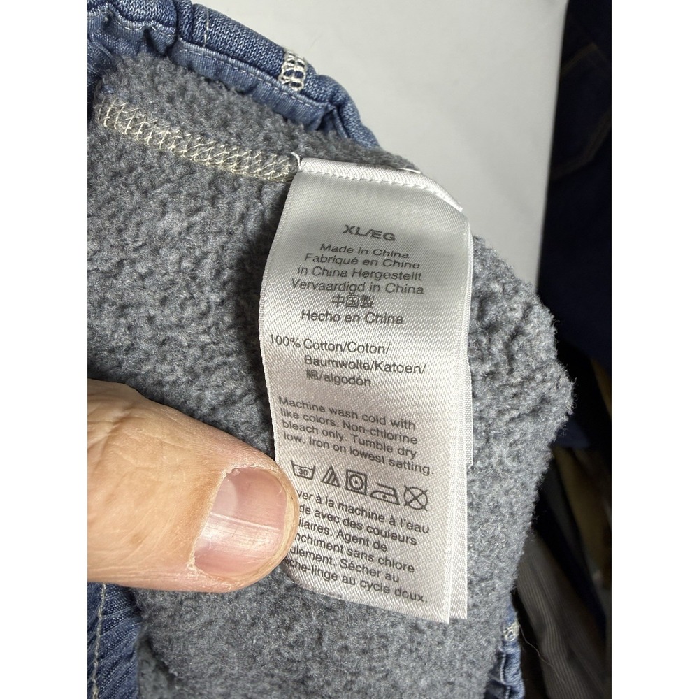 Wallace & Barnes Shorts Men's XL Indigo Dye Fleece Lined Cuffed Beachy Camping - Picture 7 of 7